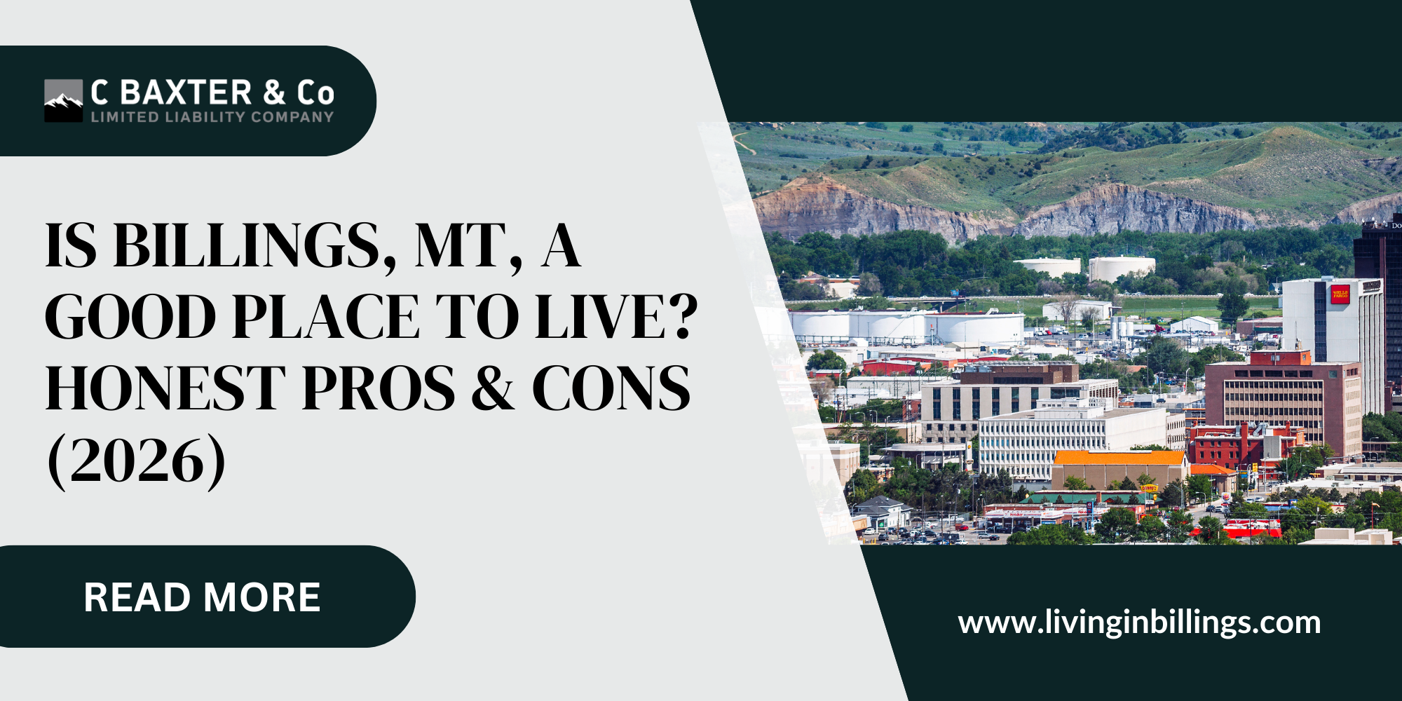 A view of the Billings MT skyline and Rimrocks with the question: Is Billings MT a good place to live, Honest Pros & Cons (2026)
