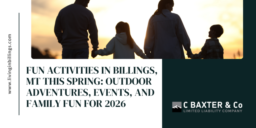 A family holds hands at sunset to show spring activities in Billings and family fun