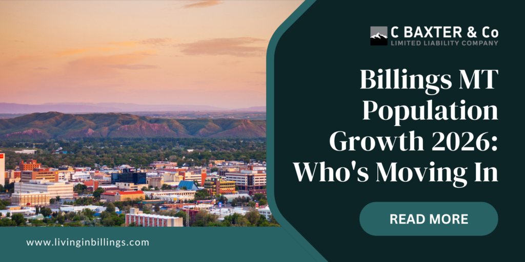 Billings MT population growth 2026 guide featuring the downtown skyline below the Rimrocks