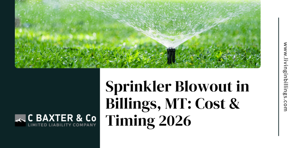 Cari Baxter reminds homeowners to book a sprinkler blowout billings mt to prevent pipe damage